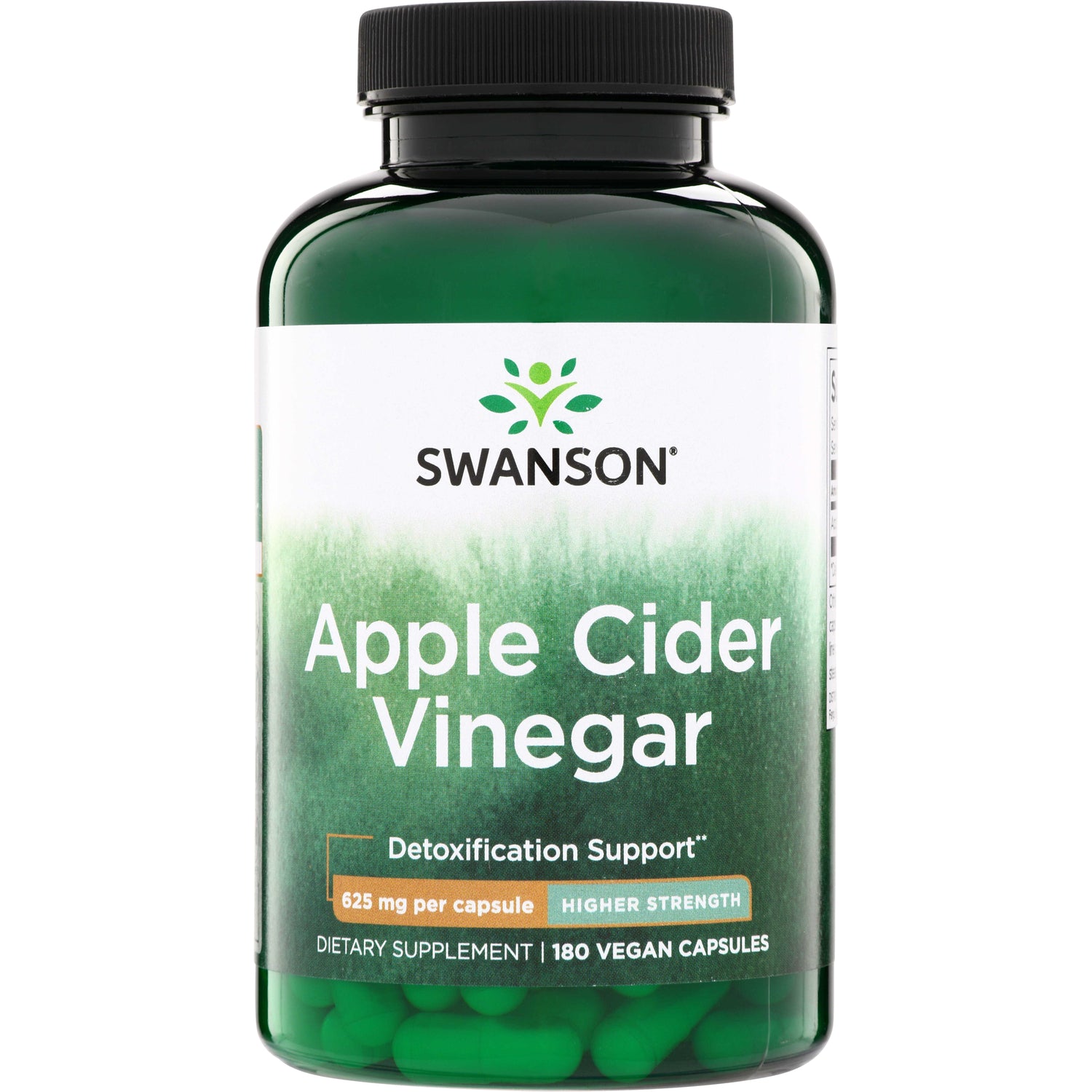 Яблучний оцет, Swanson Apple Cider Vinegar High Potency, 625 мг, 180 капсул