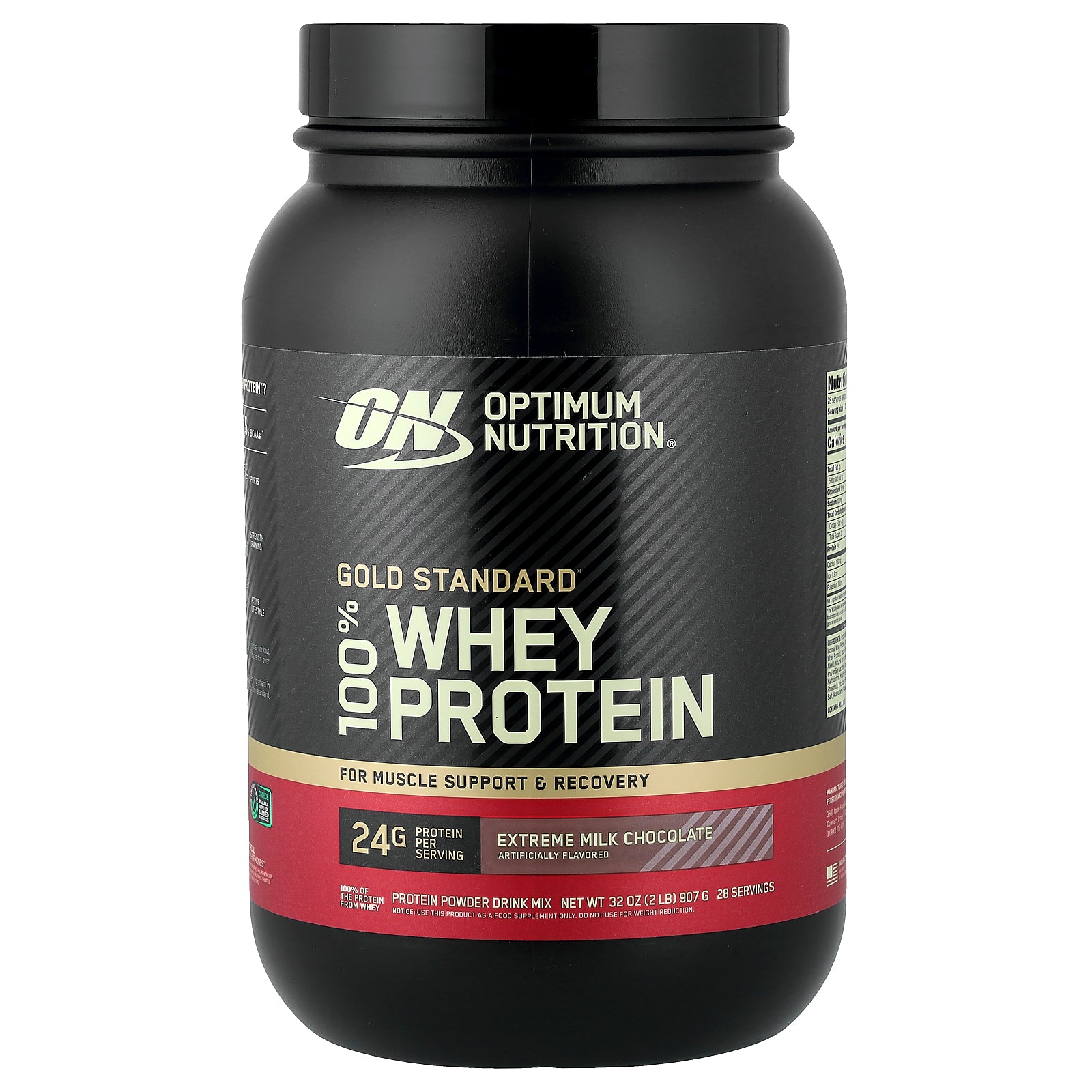 Optimum Nutrition 100% Whey Gold Standard (909 g, extreme milk chocolate)