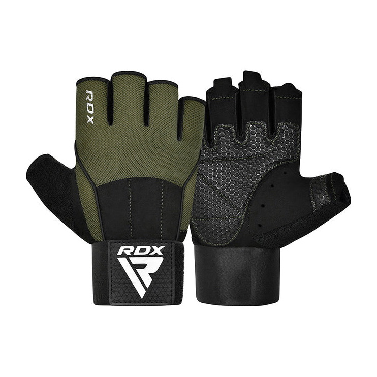 Рукавички для фітнесу, RDX W3 Army Gloves, Зелений, S