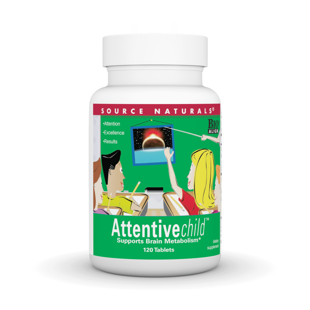 Комплекс для підтримки концентрації уваги у дітей, Source Naturals Attentive Child, 120 таблеток