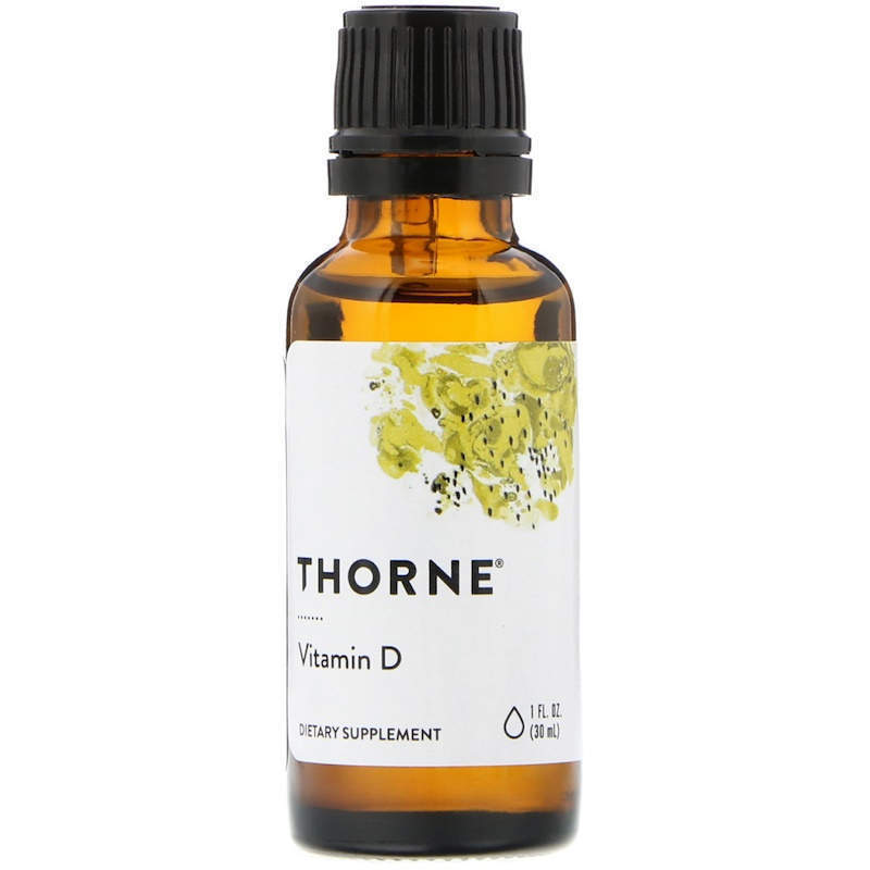 Вітамін D3, Thorne Research Vitamin D Liquid, 1000 МО, 30 мл