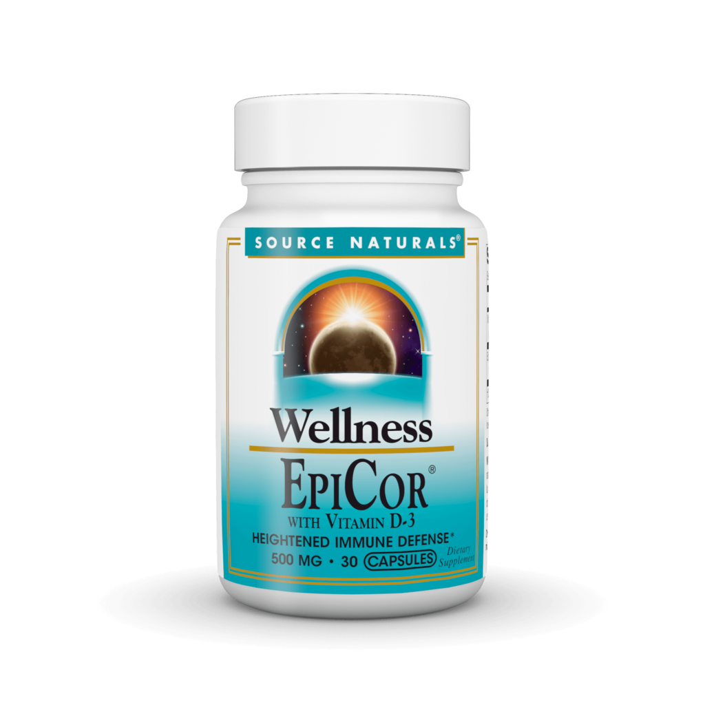 Епікор та вітамін D3, Source Naturals EpiCor with Vitamin D-3, 500 мг, 30 капсул