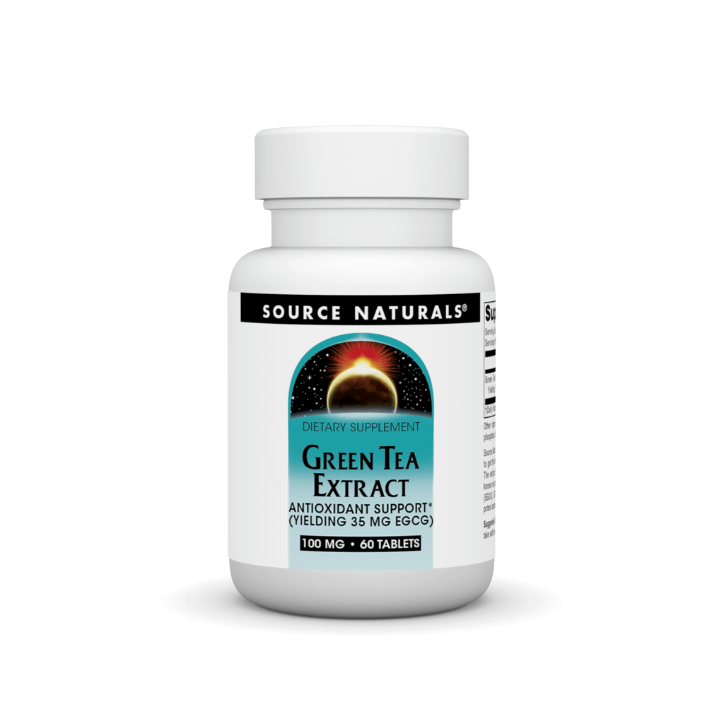 Екстракт зеленого чаю, Source Naturals Green Tea Extract, 100 мг, 60 таблеток