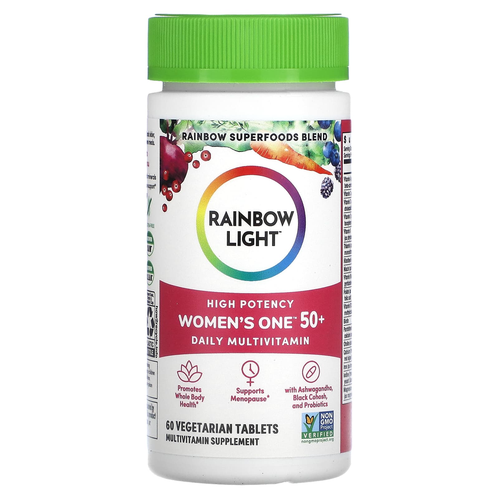 Мультивітаміни для жінок 50+, Women's One 50+, Rainbow Light, щоденні, 60 вегетаріанських таблеток