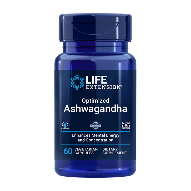 Ашваганда, Life Extension Ashwagandha, 60 вегетаріанських капсул