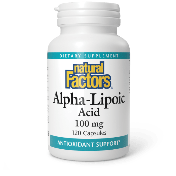 Альфа-ліпоєва кислота, Natural Factors Alpha-Lipoic Acid, 100 мг, 120 капсул