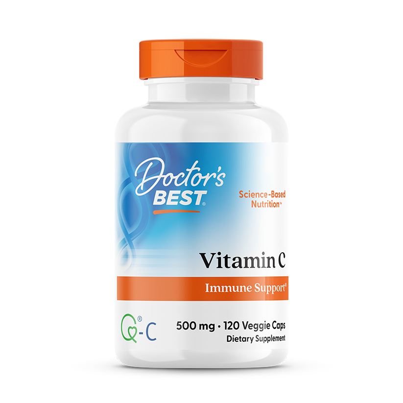 Вітамін С, Doctor's Best Vitamin C with Quali-C, 500 мг, 120 вегетаріанських капсул