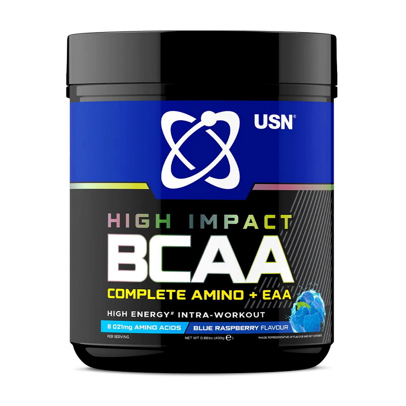 Амінокислотний комплекс BCAA та EAA, USN BCAA Complete Amino + EAA, 400 г (Блакитна малина)