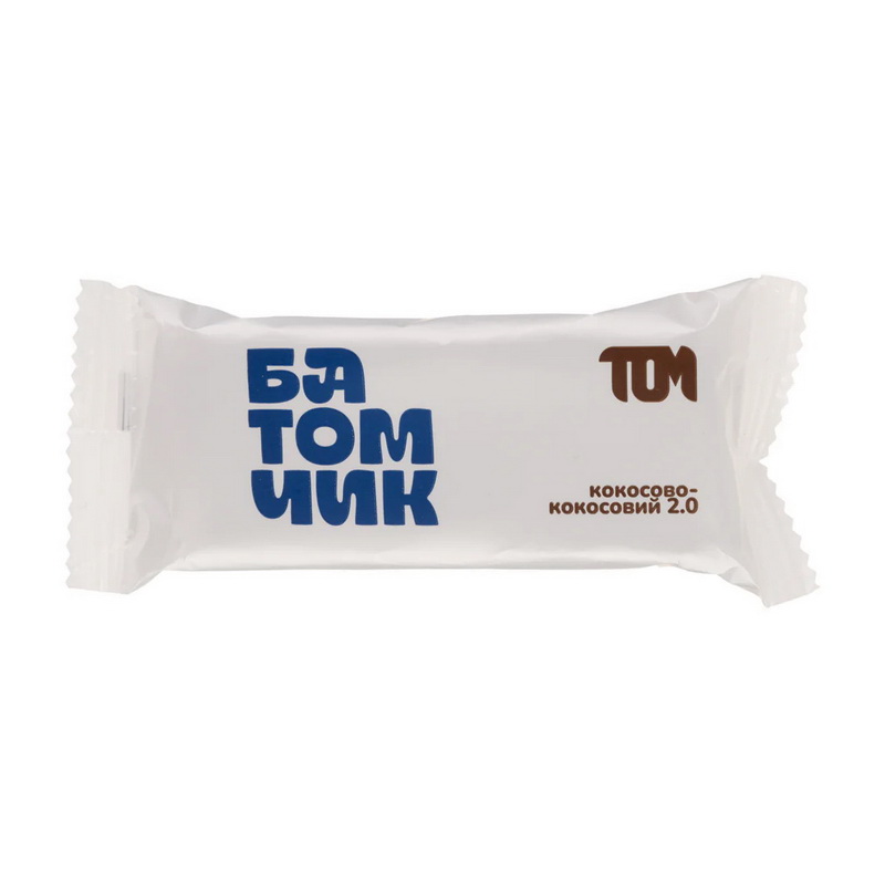 Протеїновий батончик, TOM peanut butter Батомчик кокосово-кокосовий 2.0, 45 г (Кокос)