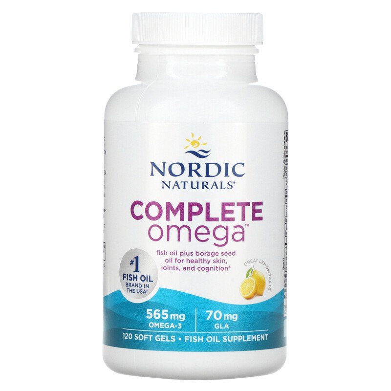 Омега 3-6-9, Nordic Naturals Complete Omega, 1000 мг, 120 м'яких капсул (Лимон)