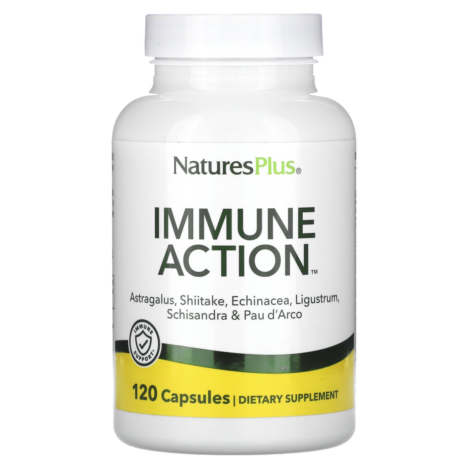 Імуностимулятор, Natures Plus Immune Action, 120 вегетаріанських капсул