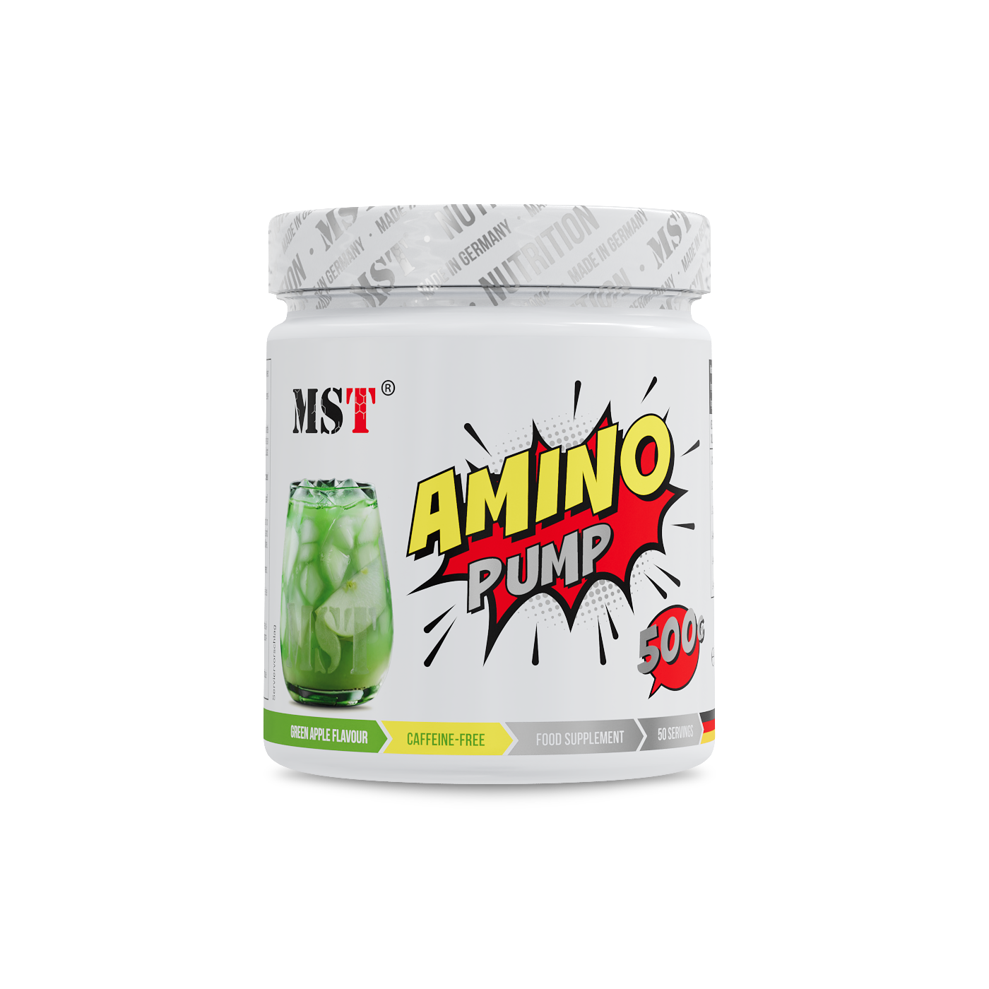 Передтренувальний комплекс, MST Amino Pump, 500 г (Зелене яблуко)