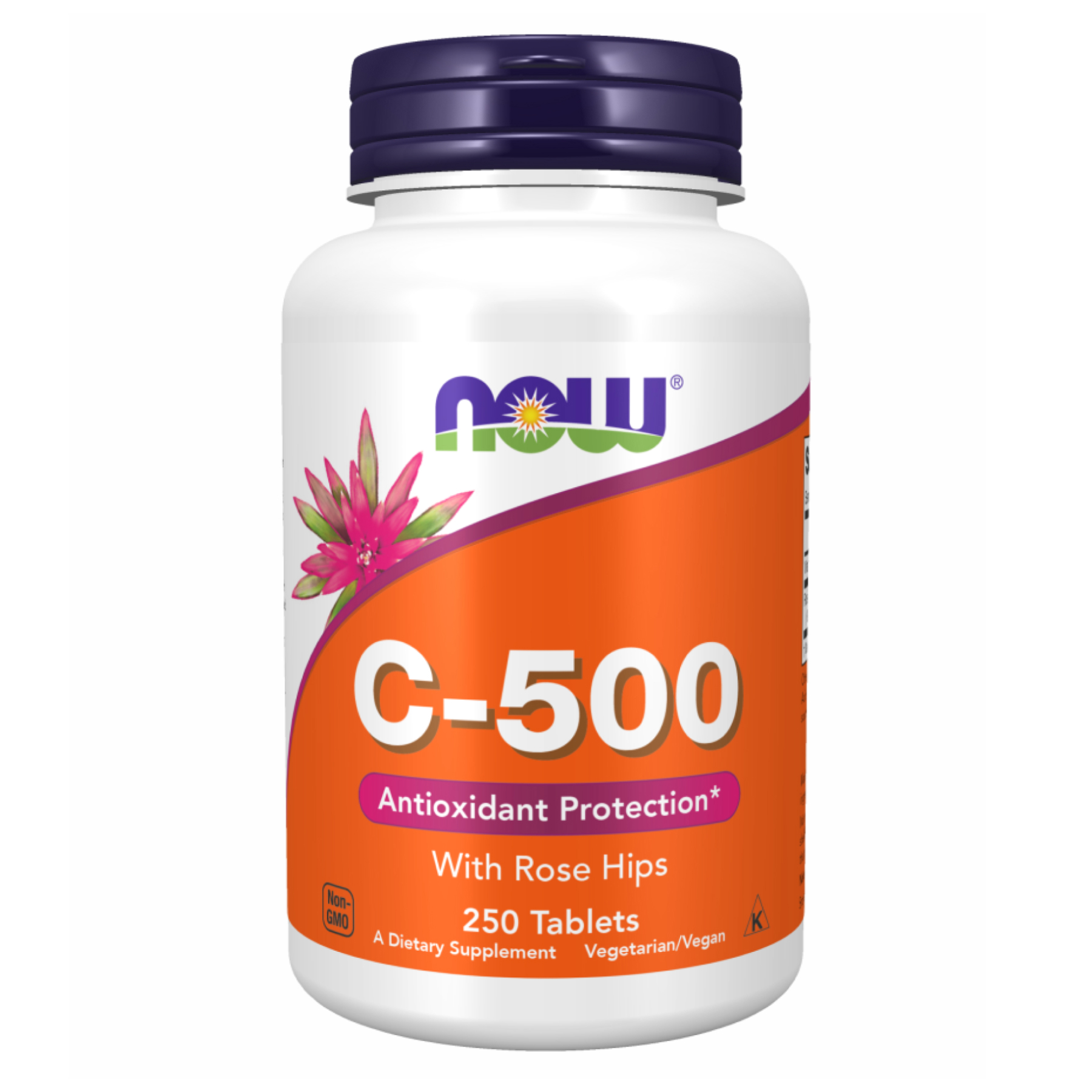 Вітамін C з шипшиною, Now Foods C-500 With Rose Hips, 500 мг, 250 таблеток