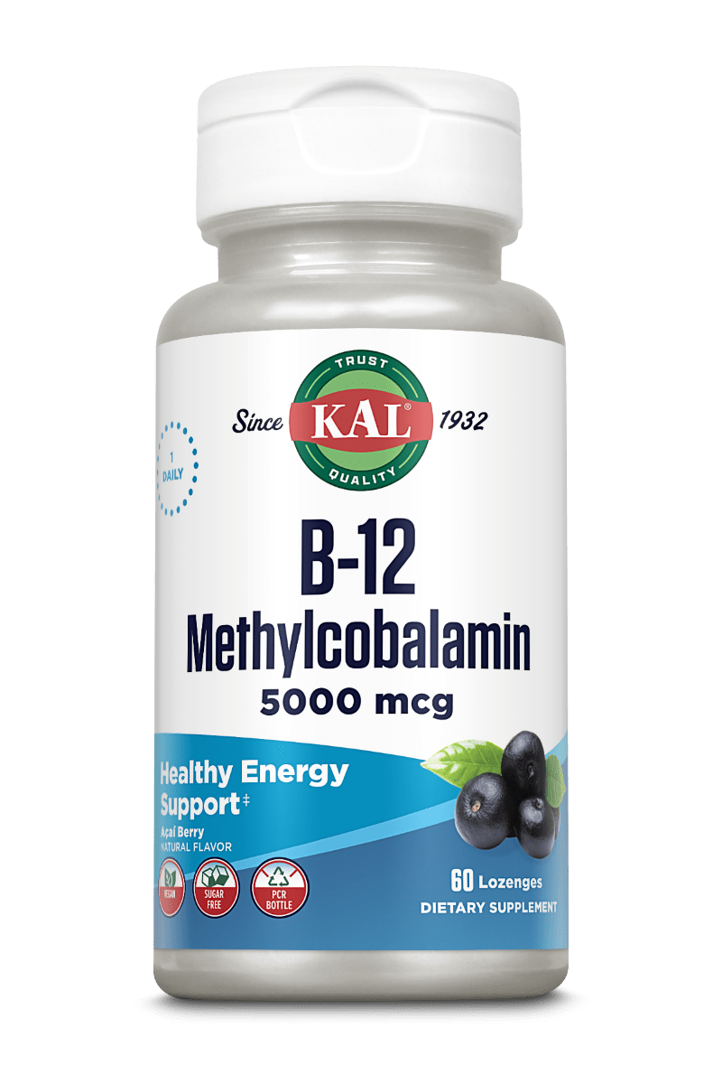 Вітамін B12 метилкобаламін, Kal B-12 Methylcobalamin, 5000 мкг, 60 пастилок