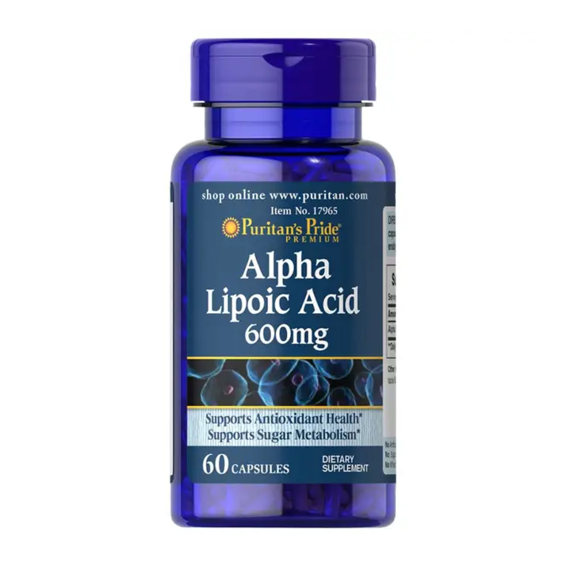 Альфа-ліпоєва кислота, Alpha Lipoic Acid, Puritan's Pride, 600 мг, 60 капсул