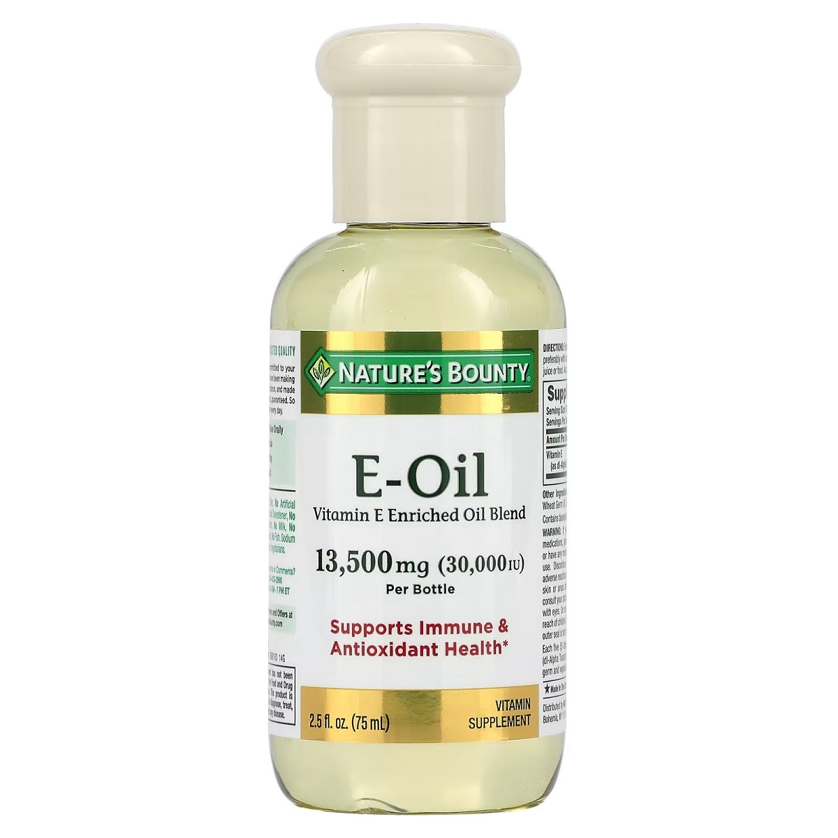 Рідкий вітамін E, Nature's Bounty Vitamin E-Oil, 30000 МО, 75 мл