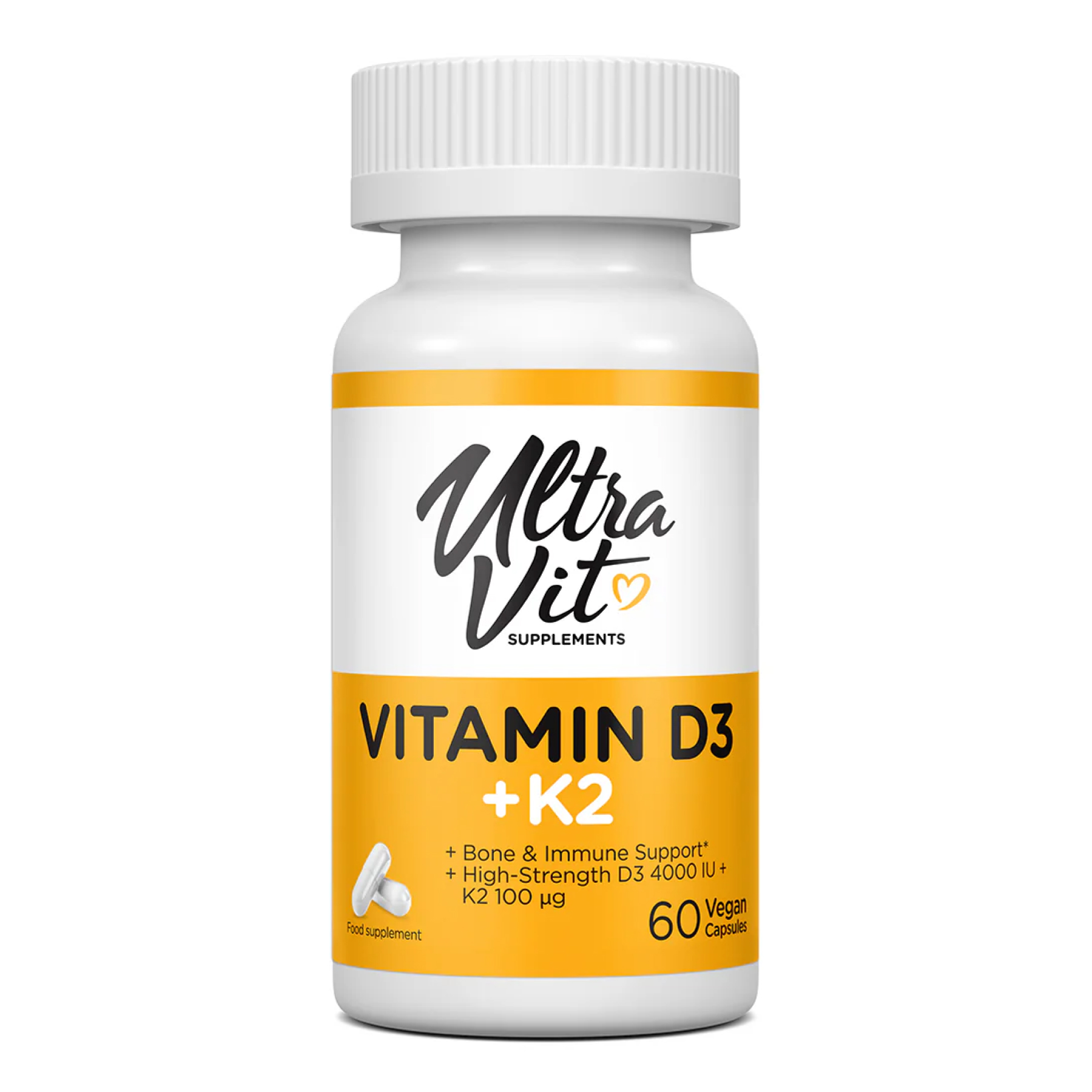 Vitamin D3 4000IU + K2 60 vcaps