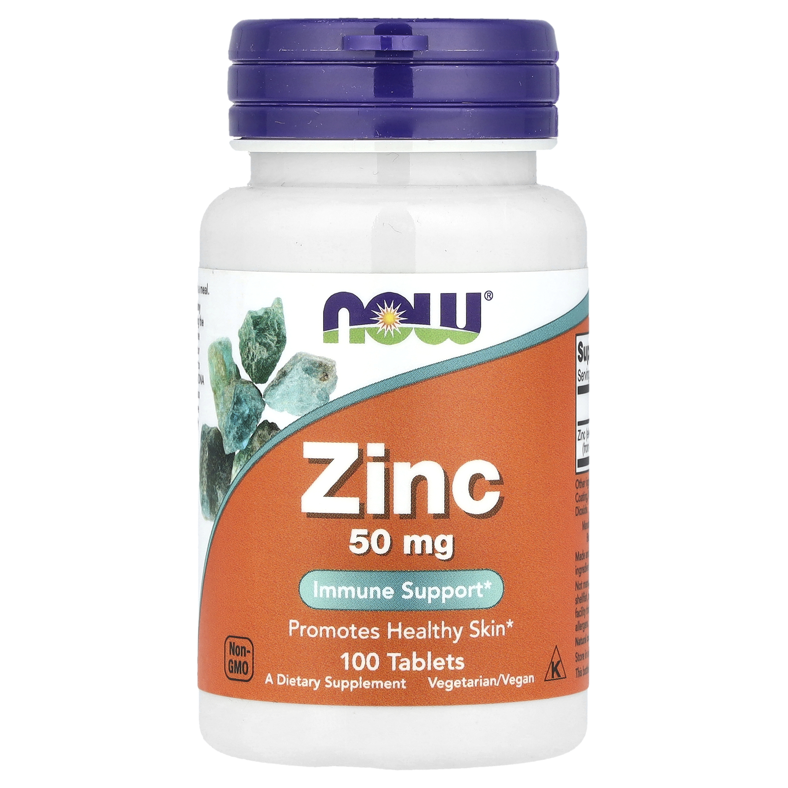 Цинк, Now Foods Zinc 50 mg, 100 таблеток