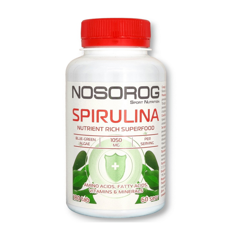 Спіруліна, NOSOROG Spirulina, 180 таблеток