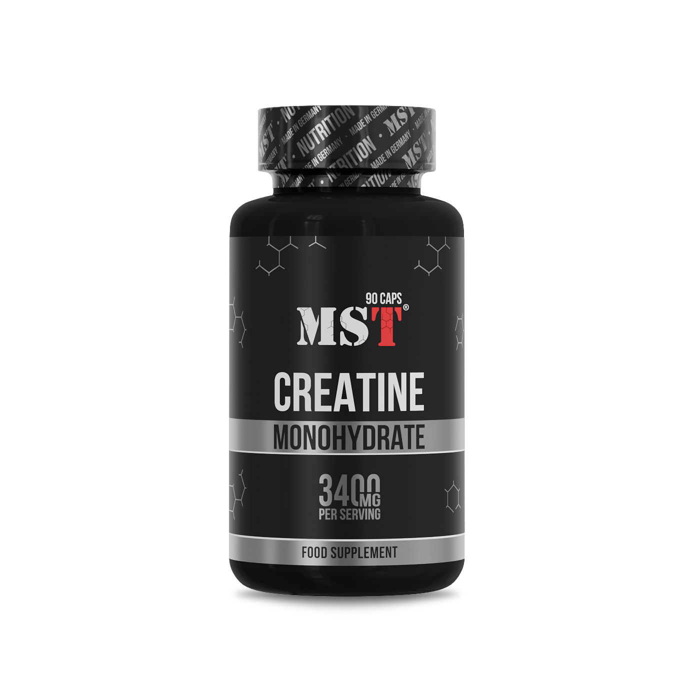 Креатин моногідрат, MST Creatine Monohydrate 3400 mg, 90 капсул