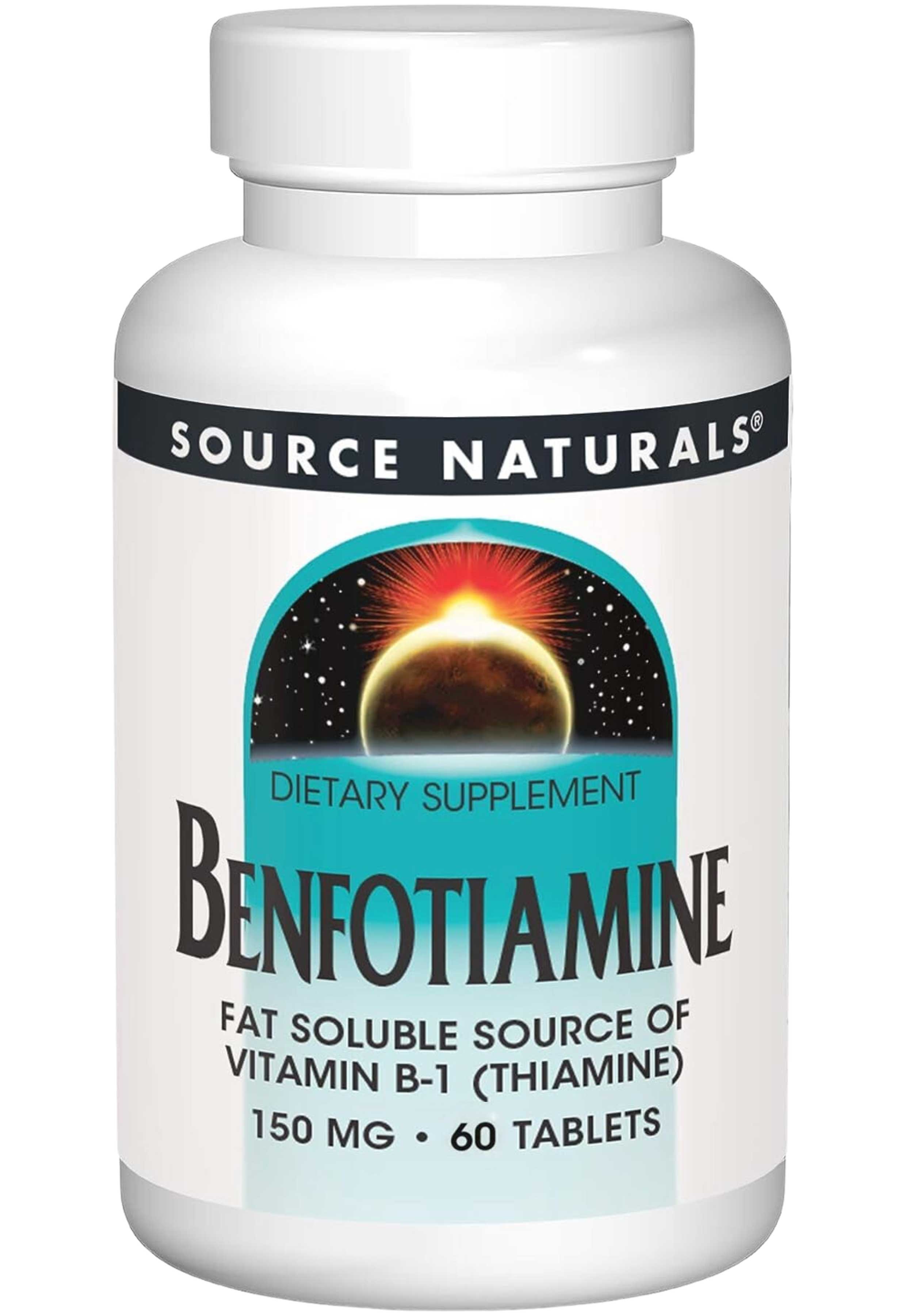 Бенфотіамін, Source Naturals Benfotiamine, 150 мг, 60 таблеток