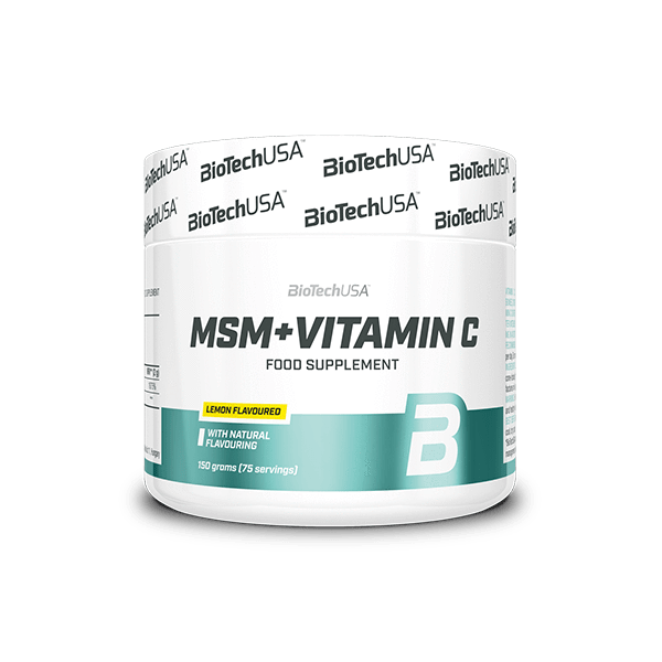 МСМ та вітамін С, BioTech MSM + Vitamin C, 150 г (Лимон)