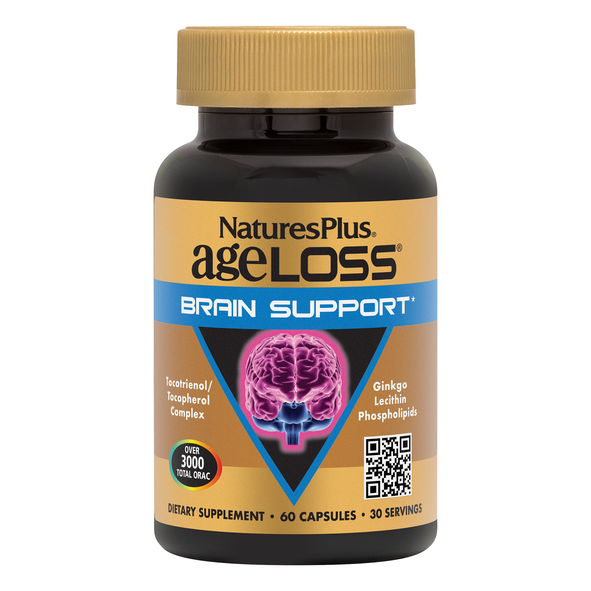 Комплекс Для Підтримки Мозку, AgeLoss Brain Support, Natures Plus, 60 капсул