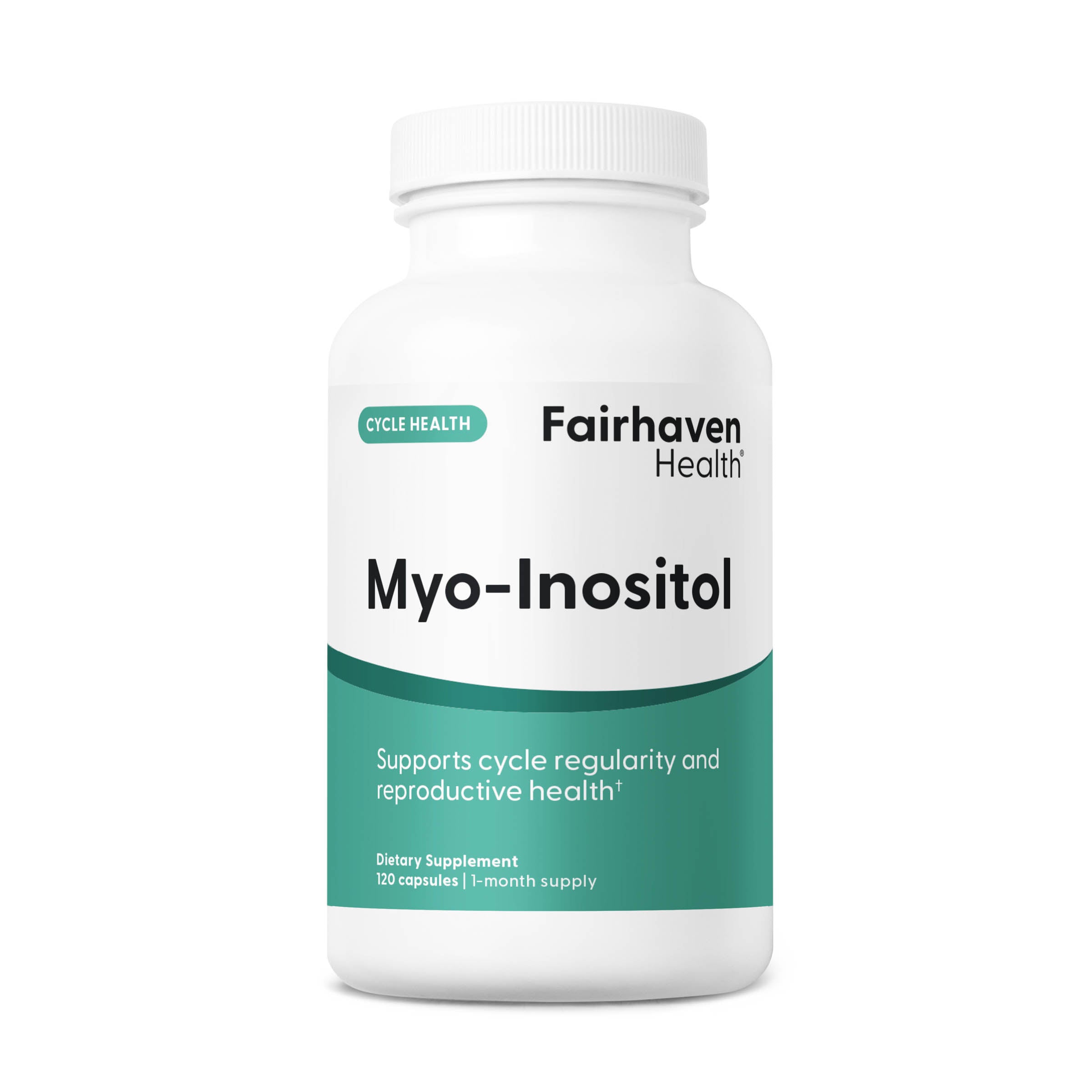Міо-інозитол, для жінок та чоловіків, Myo-Inositol, Fairhaven Health, 2000 мг, 120 капсул (500 мг у капсулі)