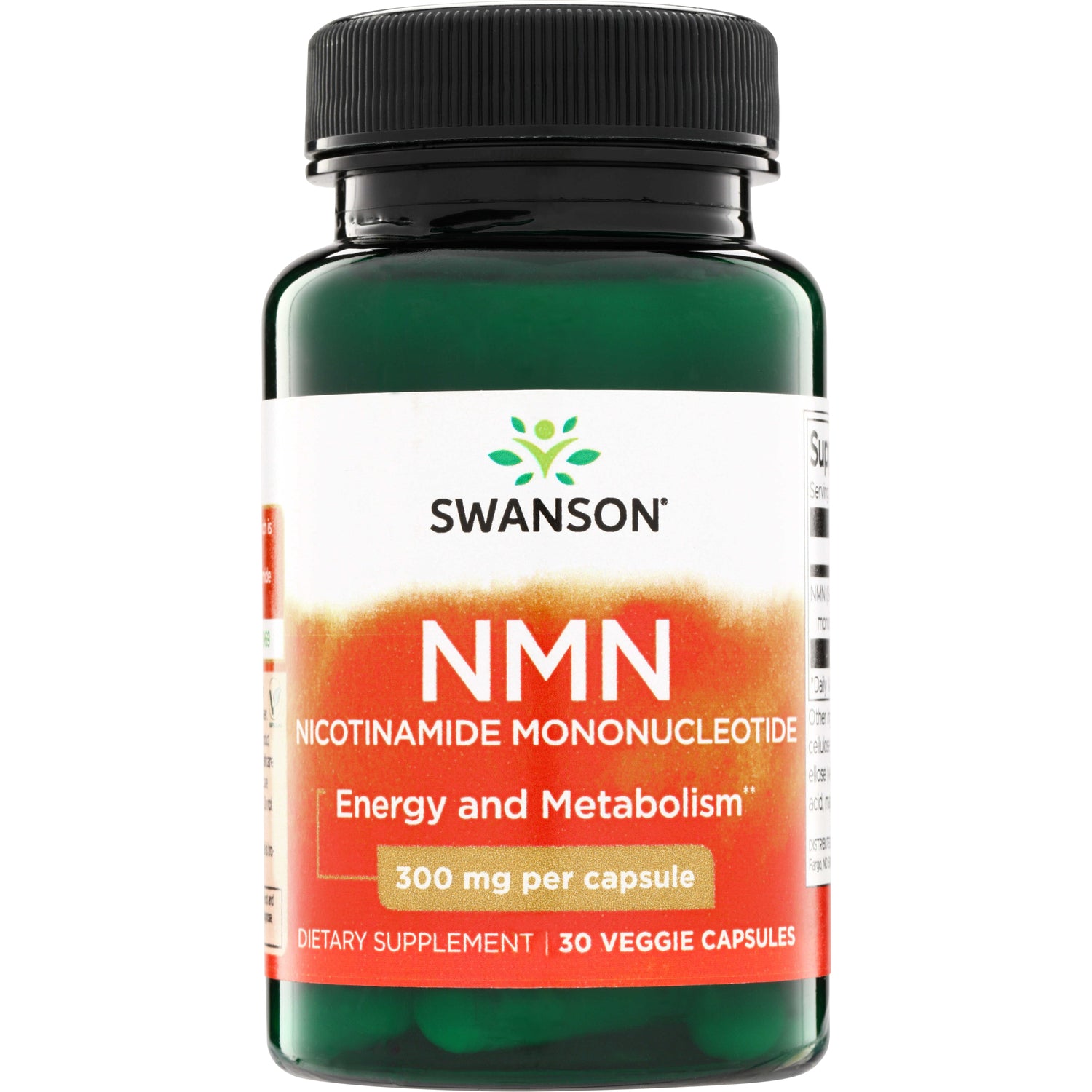 Нікотинамід мононуклеотид, Swanson NMN Nicotinamide Mononucleotide, 300 мг, 30 вегетаріанських капсул