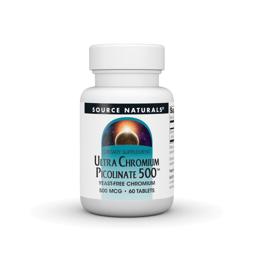 Хром піколінат, Source Naturals Ultra Chromium Picolinate, 500 мкг, 60 таблеток