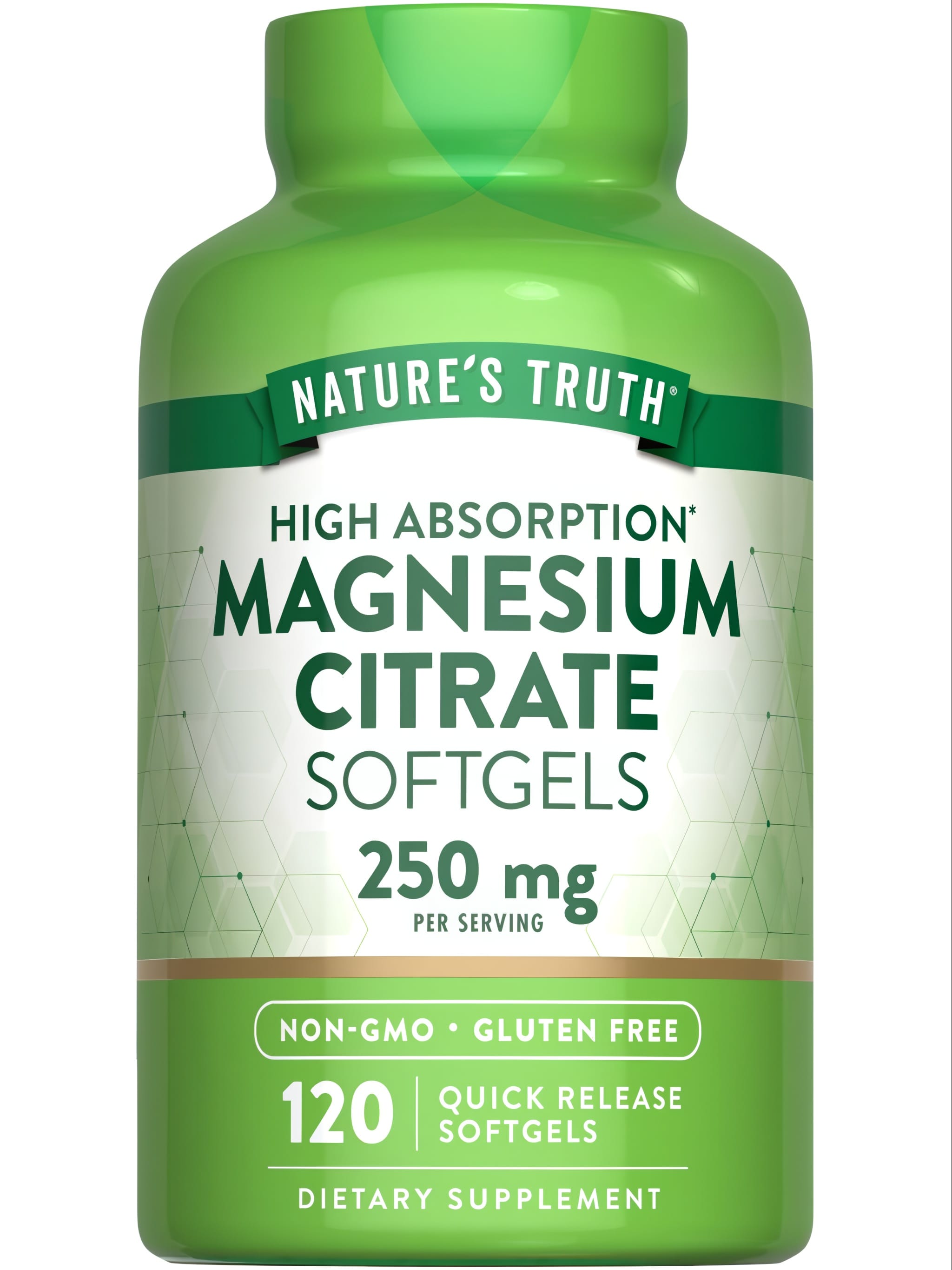 Магній цитрат, Nature's Truth Magnesium Citrate, 125 мг, 120 м'яких капсул