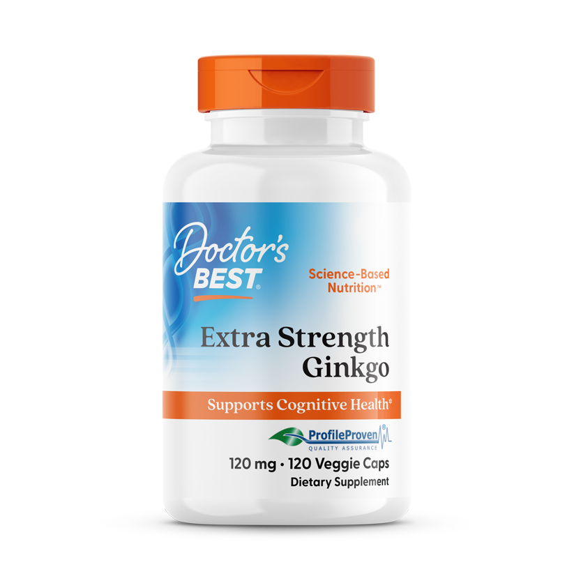 Гінкго білоба, Doctor's Best Extra Strength Ginkgo, 120 мг, 120 вегетаріанських капсул