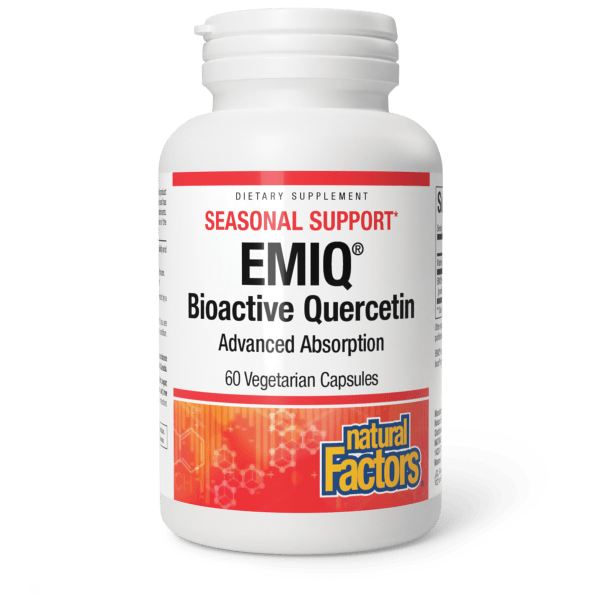 Кверцетин високоактивний біоактивний, 50 мг, Bioactive Quercetin EMIQ, Natural Factors, 60 вегетаріанських капсул