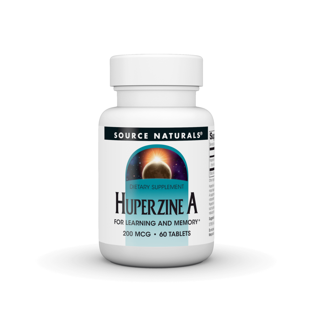 Гуперзин А, Source Naturals Huperzine A, 200 мкг, 60 таблеток