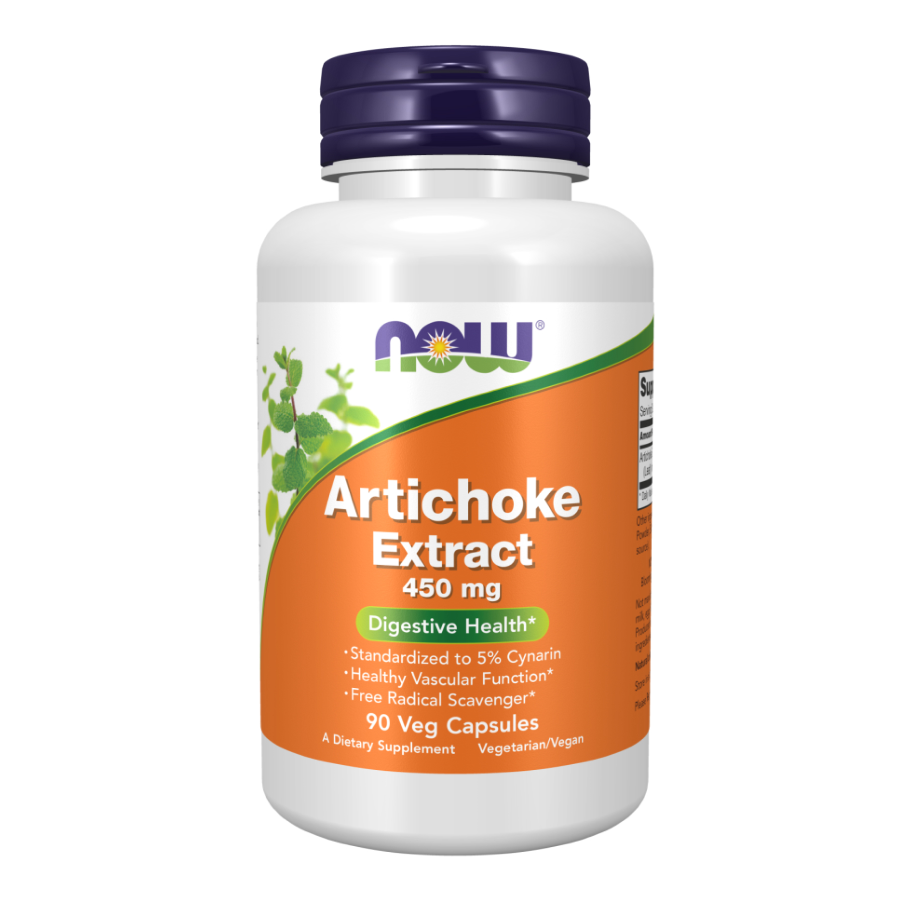 Артишок, Artichoke, NOW Foods, екстракт, 90 вегетаріанських капсул (450 мг на капсулу)