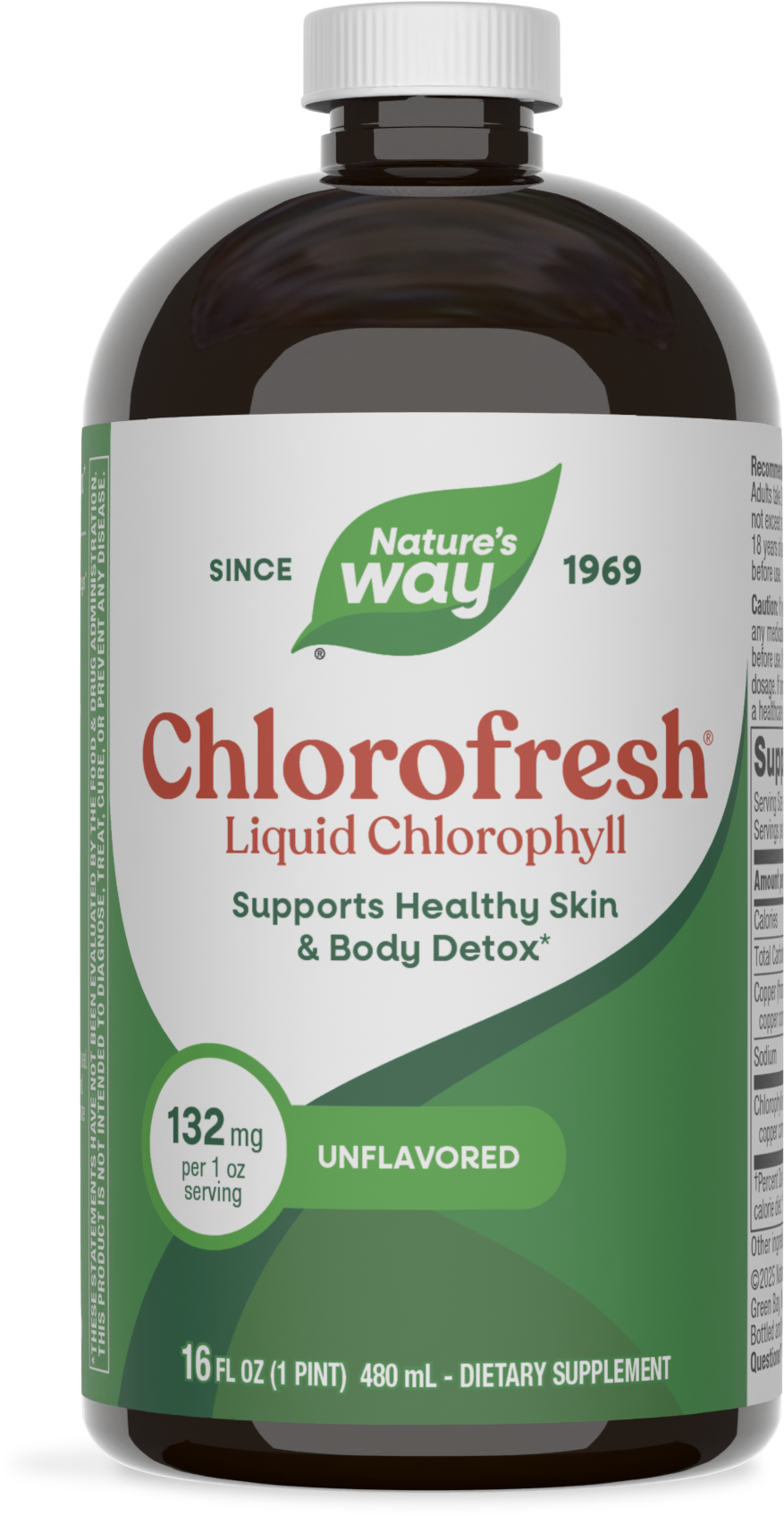 Рідкий хлорофіл, Nature's Way Chlorofresh Liquid Chlorophyll Unflavored, 473 мл (Без смаку)