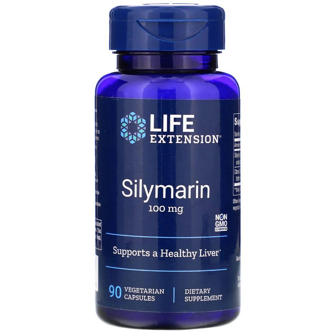 Силімарин, Life Extension Silymarin, 100 мг, 90 вегетаріанських капсул