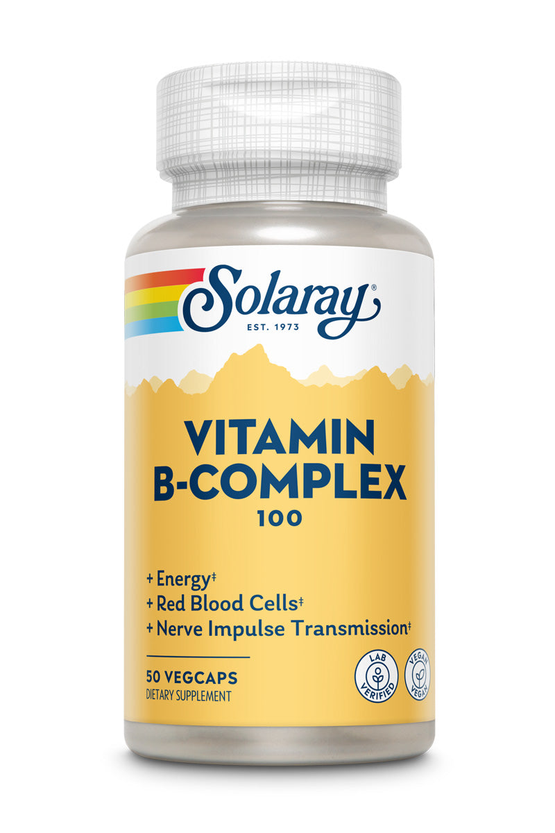 Вітамінний B-комплекс, Solaray Vitamin B-Complex 100, 50 вегетаріанських капсул