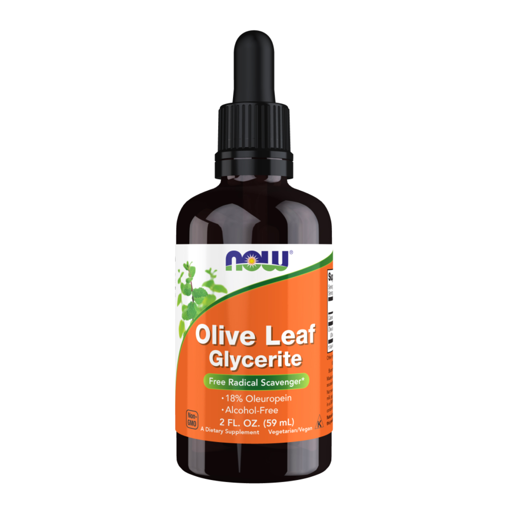 Екстракт листя оливи, Now Foods Olive Leaf Glycerite, 59 мл