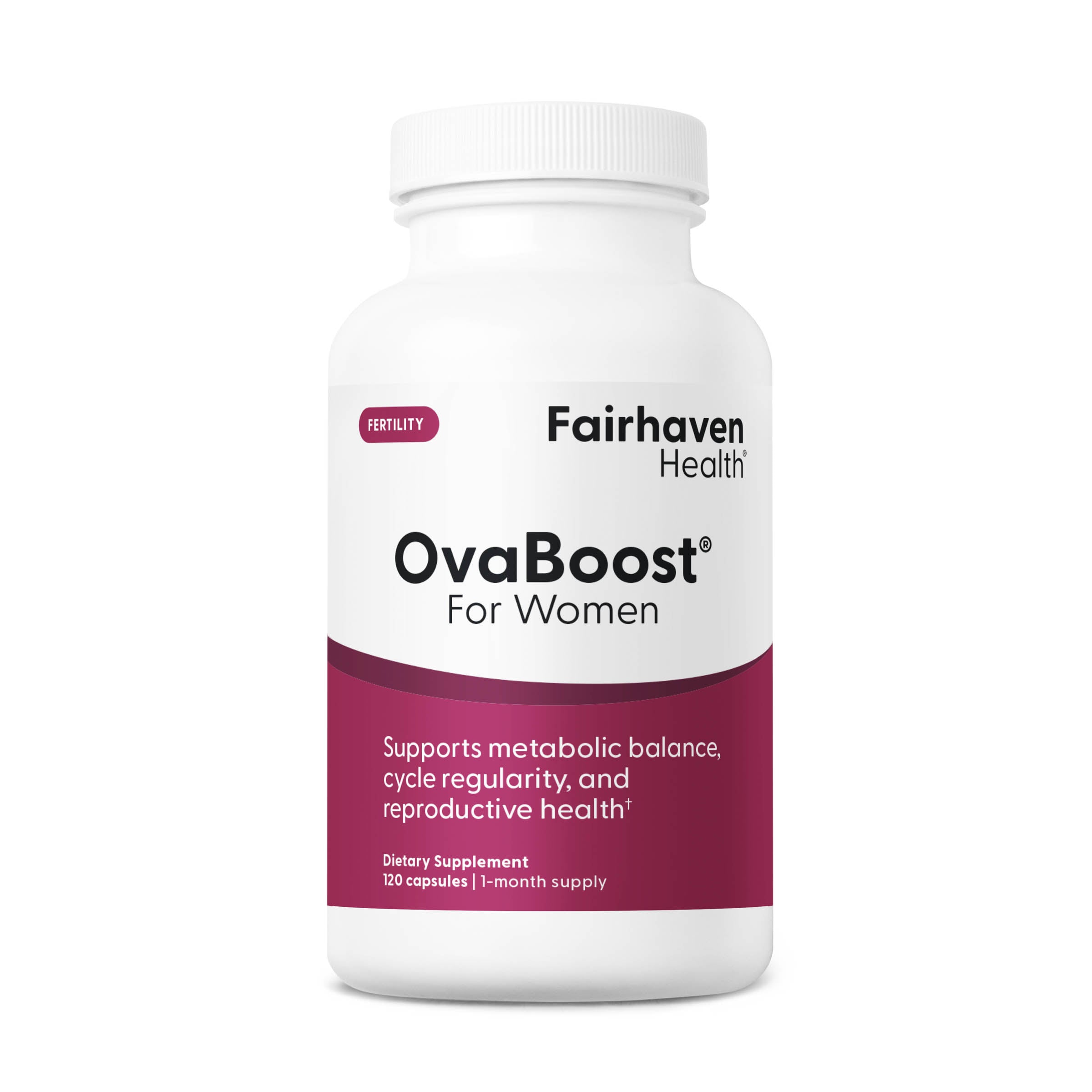 Комплекс для підтримки фертильності та здоров'я яйцеклітин, Fairhaven Health OvaBoost, 120 вегетаріанських капсул