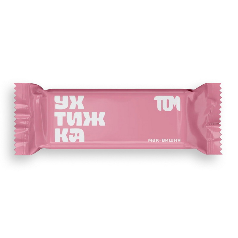 Протеїновий батончик, TOM peanut butter Батомчик мак-вишня, 45 г (Мак-вишня)