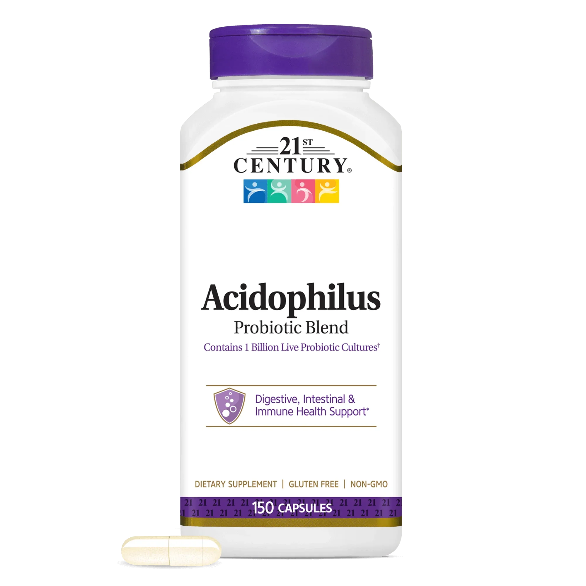 Пробіотики, 21st Century Acidophilus Probiotic Blend, 150 капсул