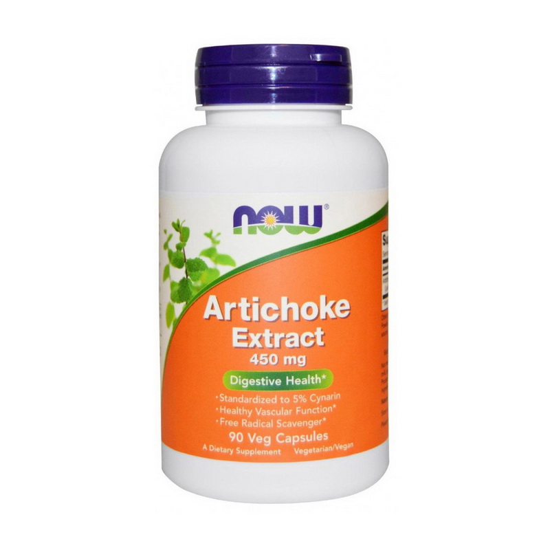 Екстракт артишоку, Now Foods Artichoke extract, 450 мг, 90 вегетаріанських капсул