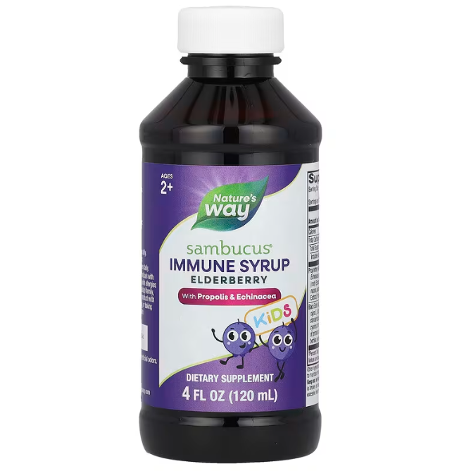 Чорна бузина для імунітету, Nature's Way Sambucus Kids Immune Syrup, 120 мл