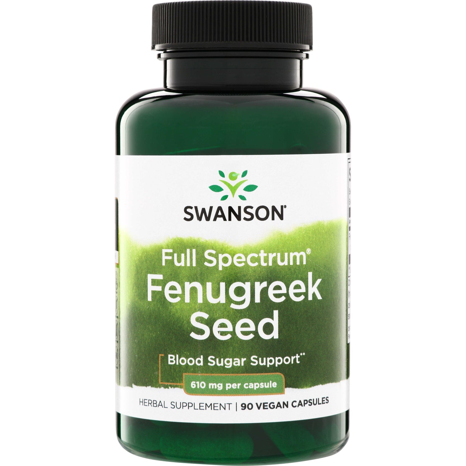 Пажитник, Swanson Full Spectrum Fenugreek Seed, 610 мг, 90 вегетаріанських капсул