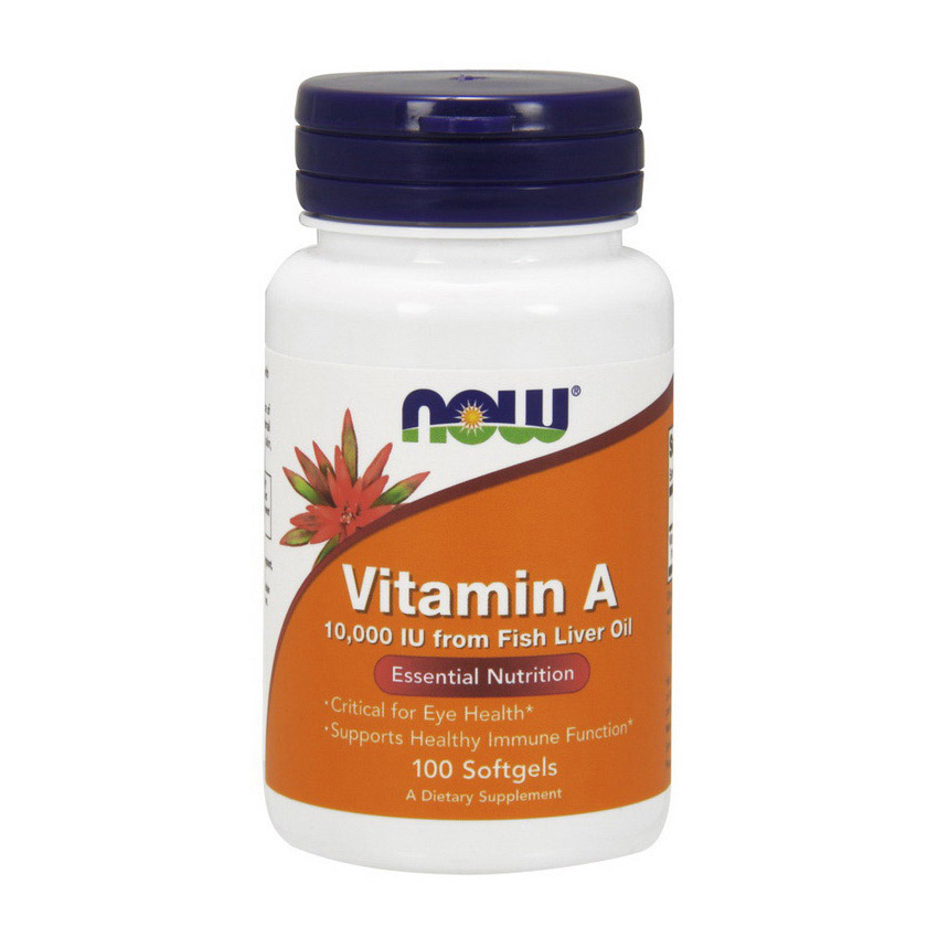Вітамін A, Now Foods Vitamin A, 10000 МО, 100 м'яких капсул