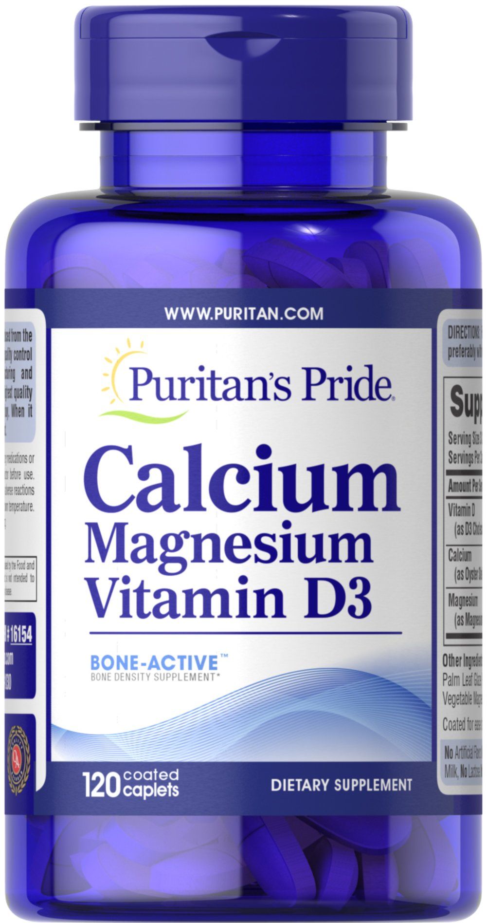 Кальцій, магній та вітамін D3, Puritan's Pride Calcium Magnesium Vitamin D3, 120 таблеток