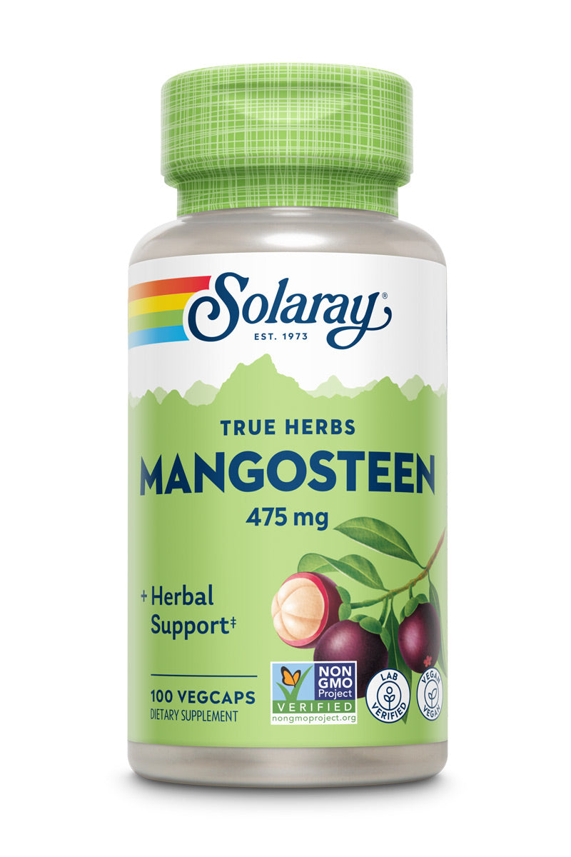 Мангостан, Solaray Mangosteen Fruit, 475 мг, 100 вегетаріанських капсул