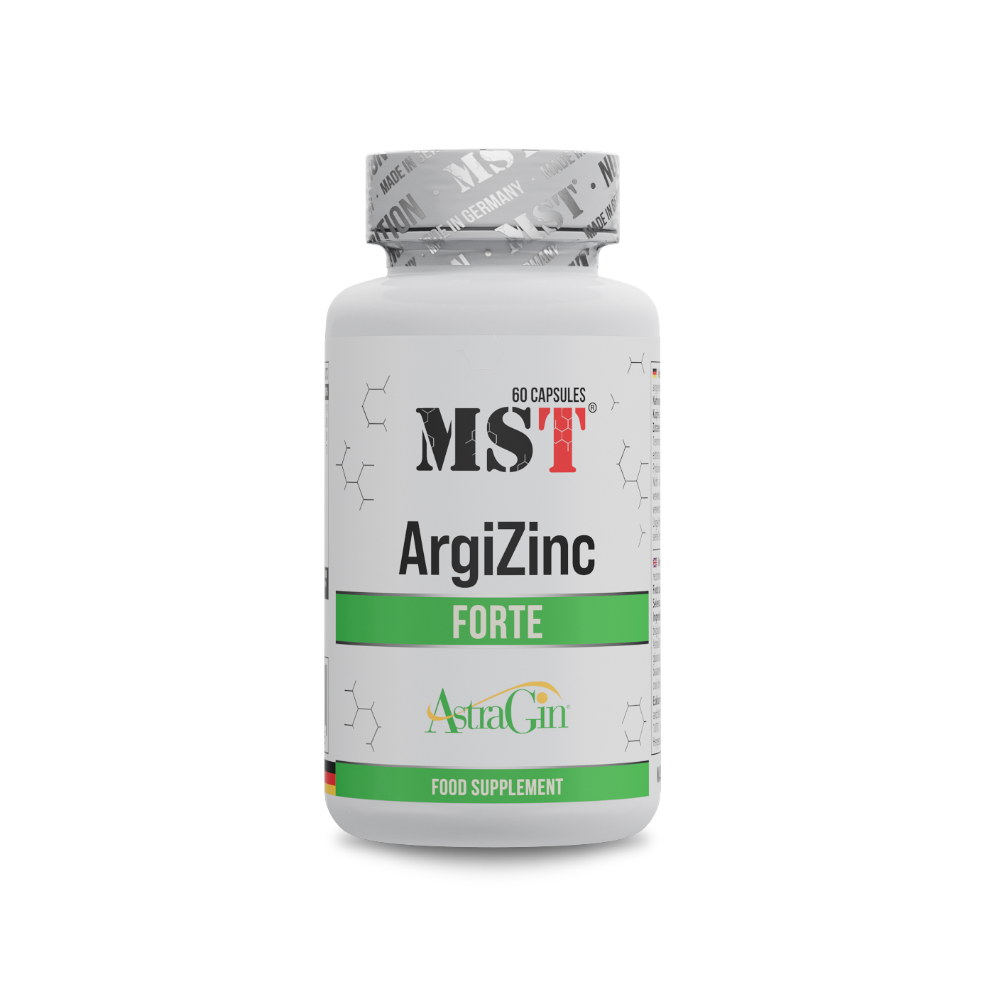 Аргінін та цинк, MST ArgiZinc Forte, 60 капсул