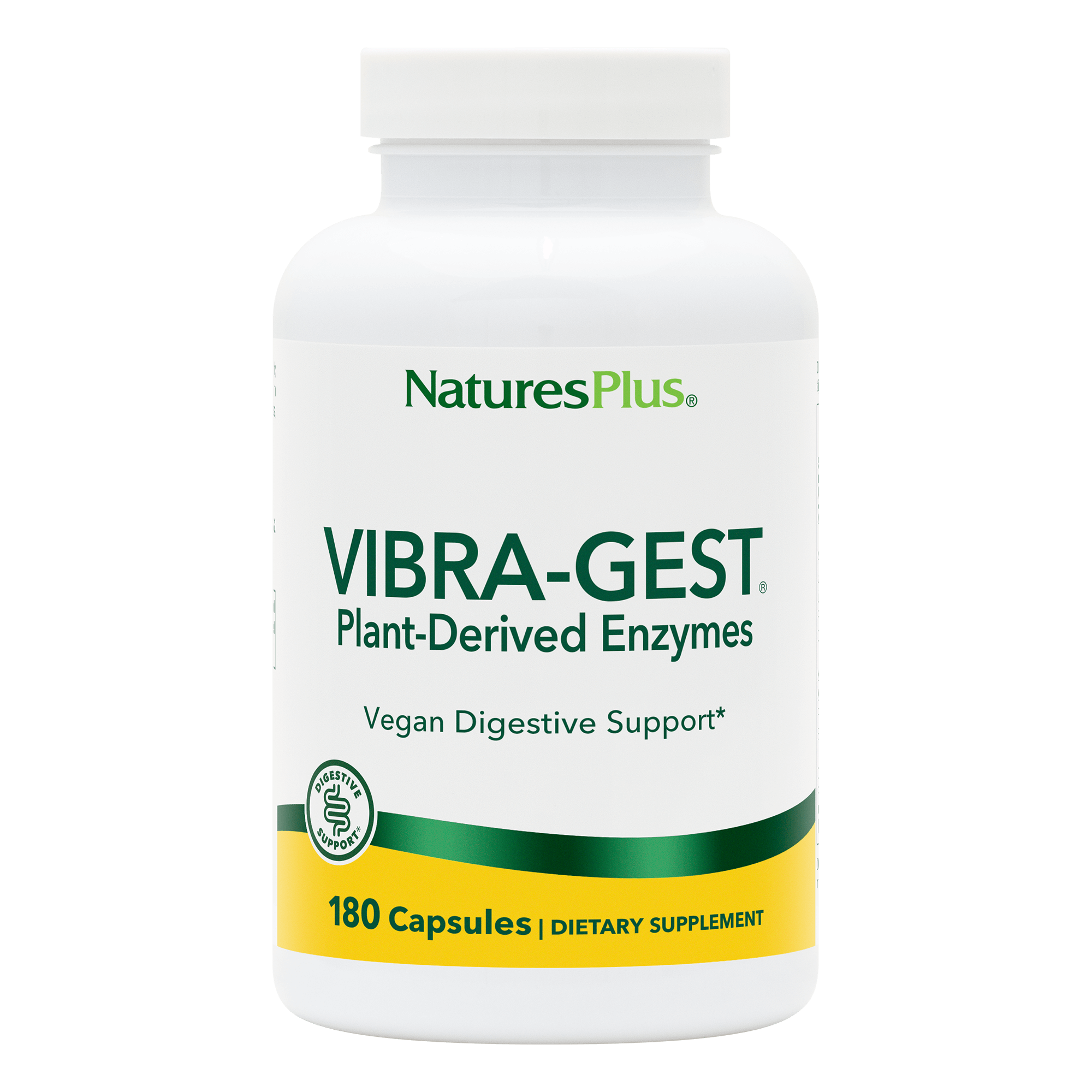 Ферменти для травлення, Natures Plus Vibra-Gest, 180 капсул